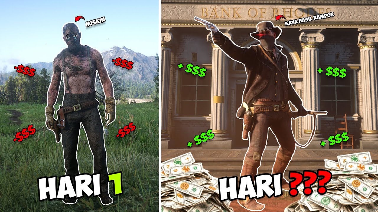 AKU MERAMPOK SEMUA BANK BESAR TAPI DI MULAI DARI ALAT MINIMALIS DI RDR 2