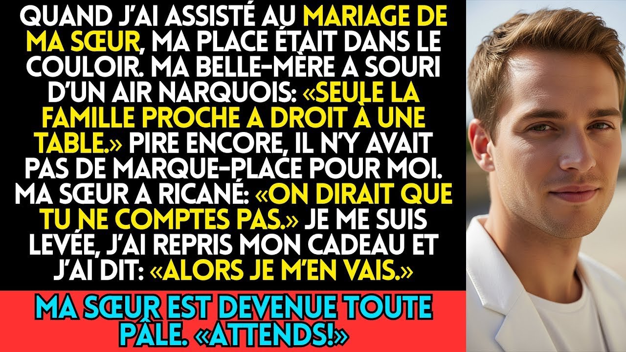 Quand J’ai Assisté Au Mariage De Ma Sœur, Ma Place Était Dans Le Couloir  Ma Belle Mère A Esquiss