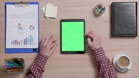 Scrolling On A Tablet PC Stock Video