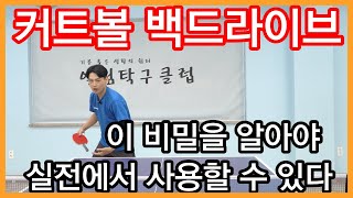 탁구레슨#27 커트볼 백핸드드라이브의 모든것