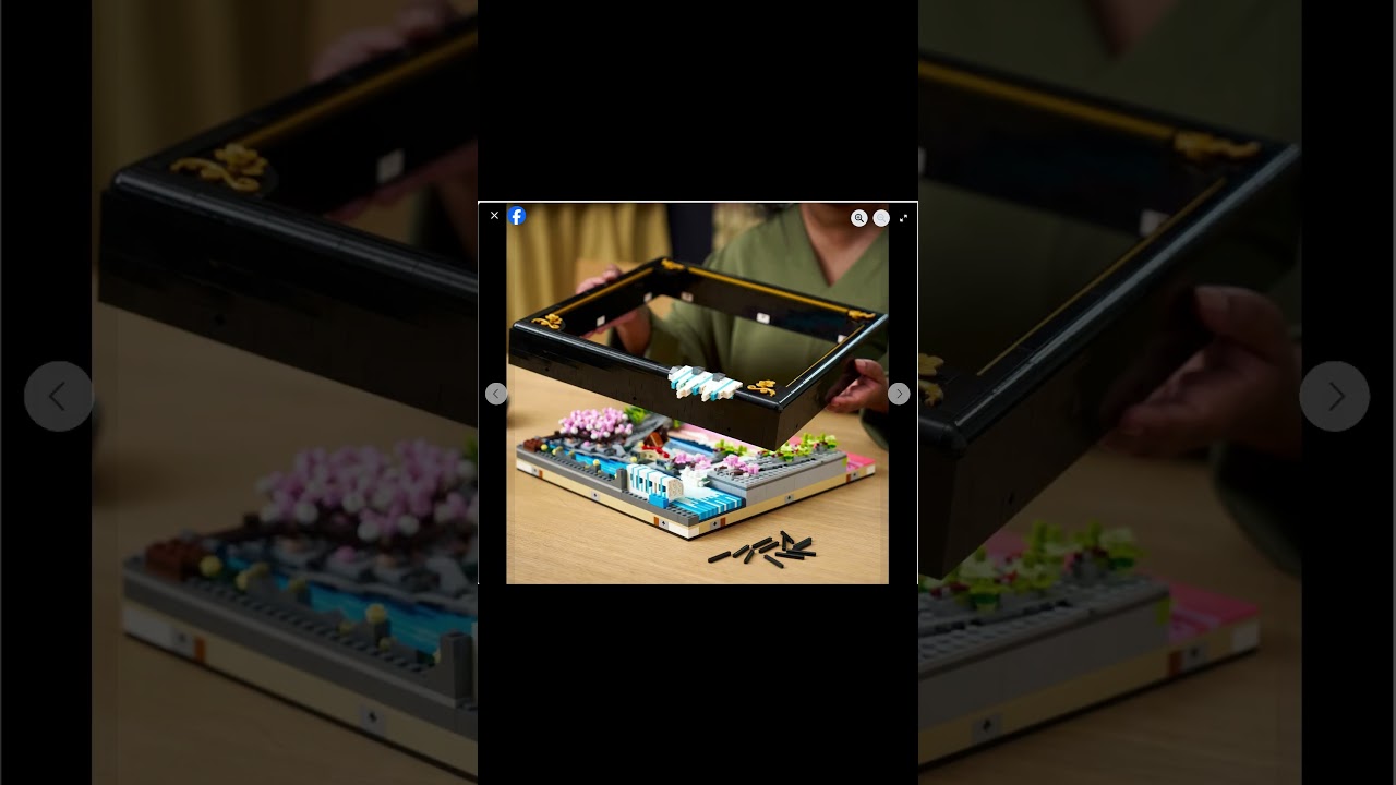 Lego ensemble du paysage en fleur de cerisier japonais