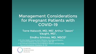 Management Considerations for Pregnant Patients with COVID-19