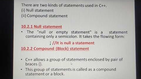 C++ Statements with example, in tamil, Part 1, Chapter 10, Flow of Control,  A.Jaya Mabel bRani
