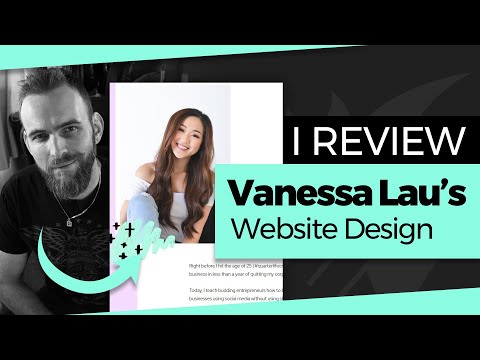 I review Vanessa Lau's Website Design (and what you can learn from it!)