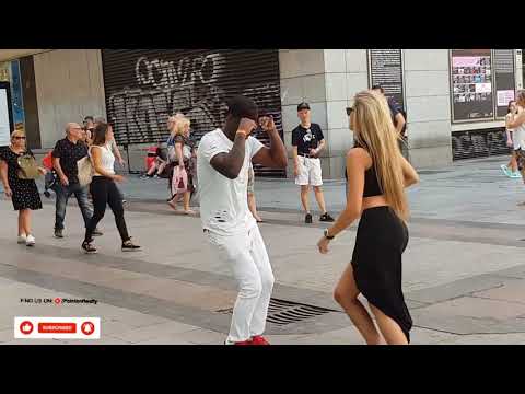 Amazing Cuban salsa street dance. Cubana salsa bailar en Madrid