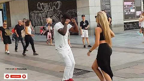 Amazing Cuban salsa street dance. Cubana salsa bailar en Madrid