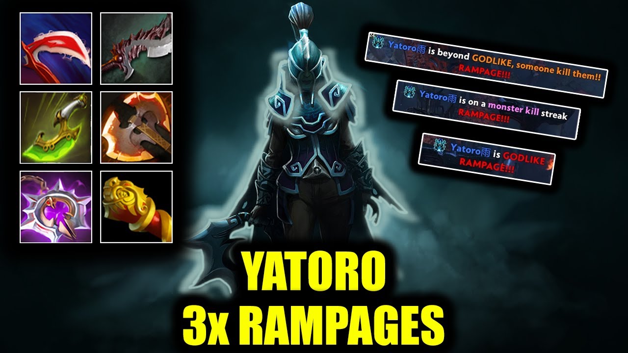 🔥 WTF 3x RAMPAGES - YATORO - PHANTOM ASSASSIN - DOTA 2 PRO GAME HIGHLIGHTS