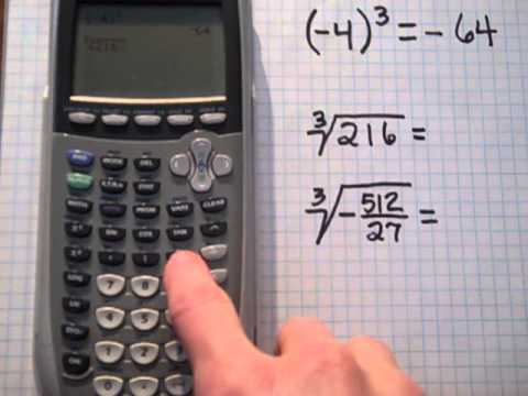 How do you find cube roots on a ti 84 plus   answers.com