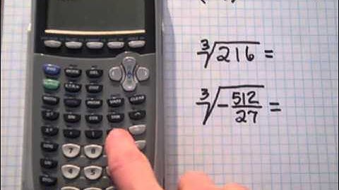 TI 83/84 Lesson:  Exponents & Cube Roots