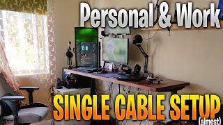Personal & Work Almost Single Cable Desk Setup Tour January 2021