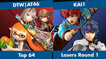 Battle for Bryan!!! 4 Top 64 – DTW|AT46 (Pyra/Mythra, Inkling) vs KAI1 (Roy, Marth)