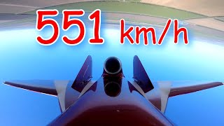 Реактивный самолет сделал рекорд России 551 км в час