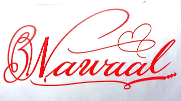 Nawaal Name Signature Calligraphy Status | #moderncalligraphy #cursive #YearofYou #nawaal @Nawaal