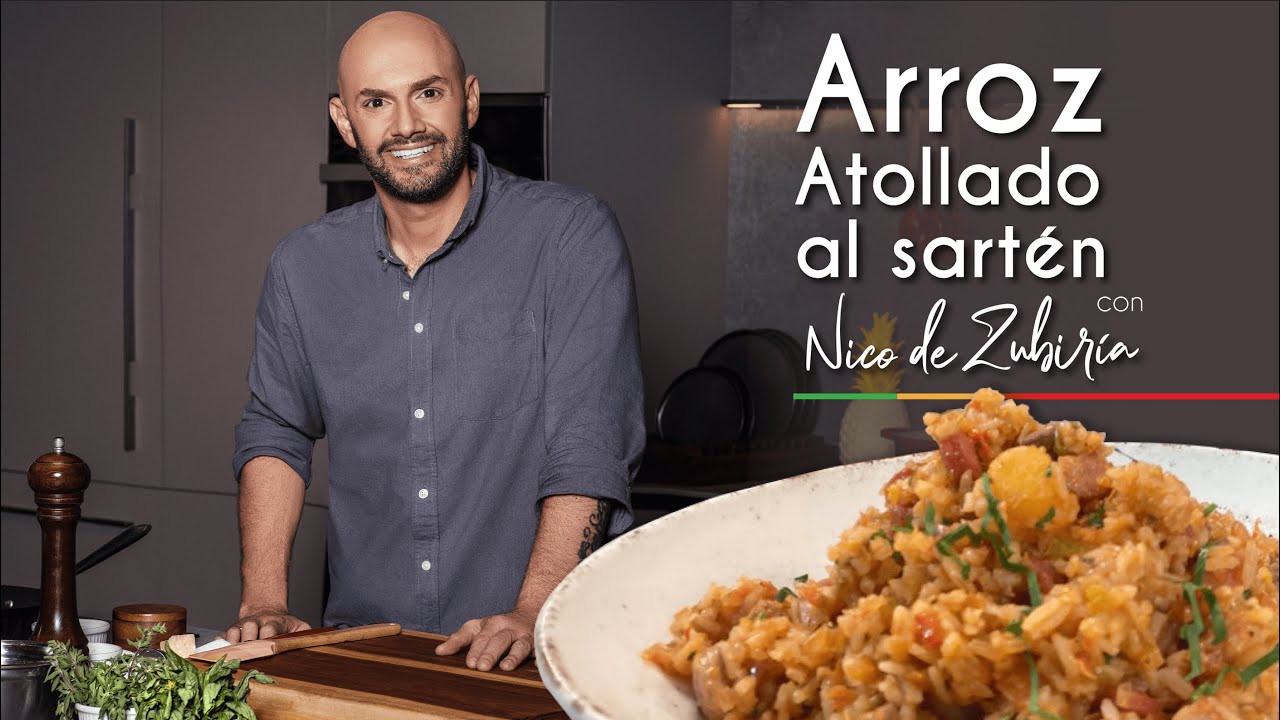 Arroz atollado al sartén