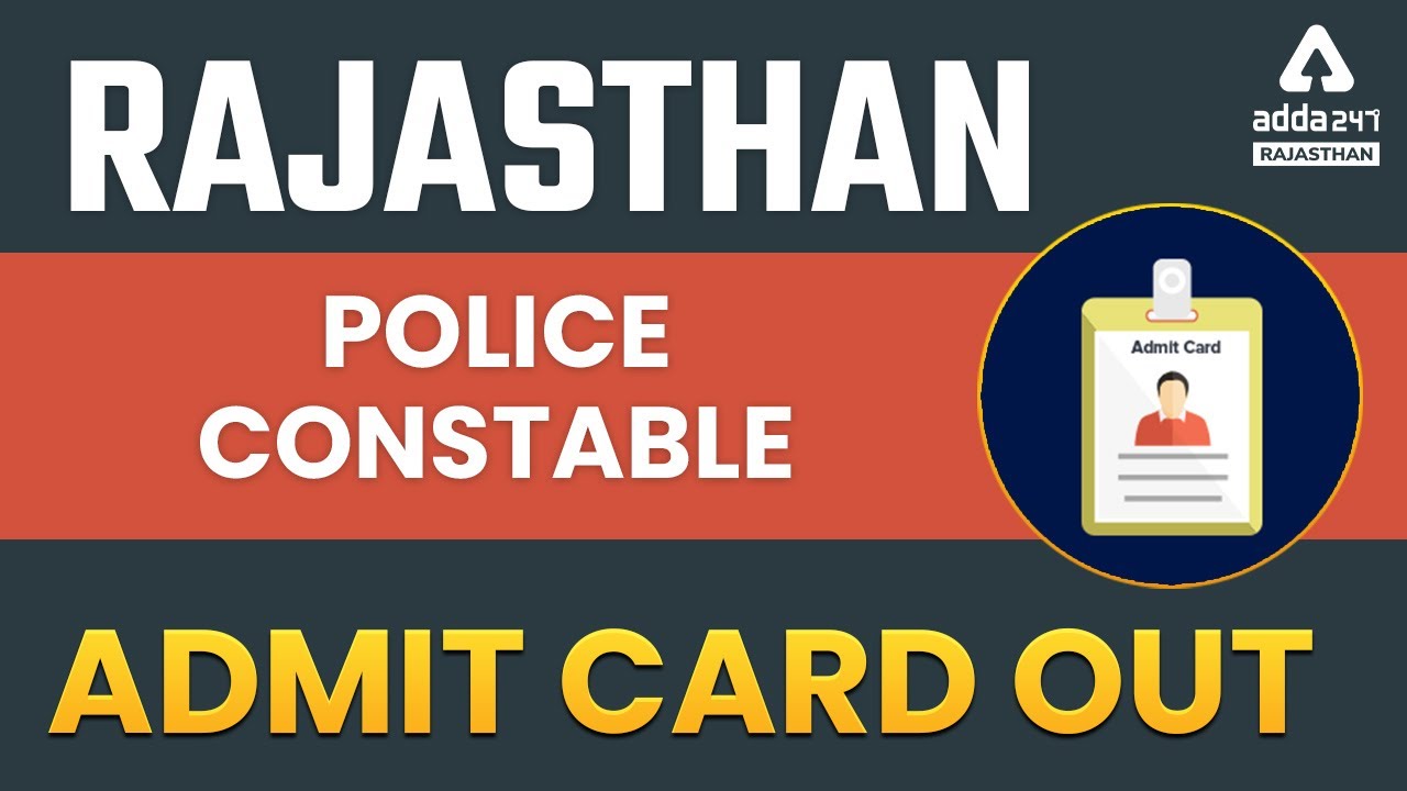 Rajasthan Police Admit Card 2022 | Raj Police Admit Card | How To Download Admit Card | Step By Step