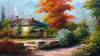 How I Paint Landscape Just By 4 Colors Oil Painting Landscape Step By Step 79 By Yasser Fayad