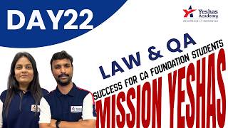 Mission Yeshas | Day 22 | National Income Accounting | Probability | Law & QA |Yeshas