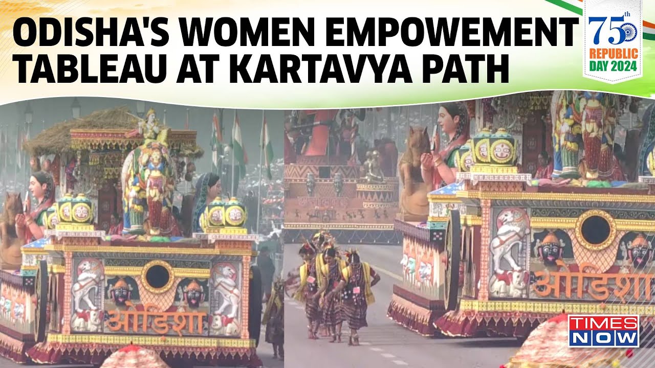 Odisha's Women Empowerment In Developed India Theme Tableau At Kartavya Path In Republic Day Parade