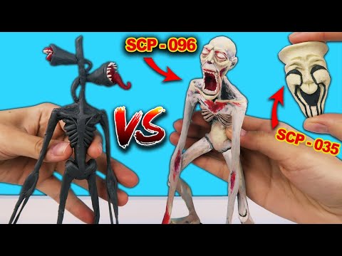 Лепим СКРОМНИК SCP-096 ПРОТИВ СИРЕНОГОЛОВОГО | Маска одержимости SCP-035 | Лепка из пластилина