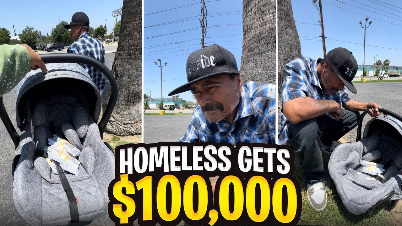 Homeless living on the streets for 20 years gets blessed - YouTube