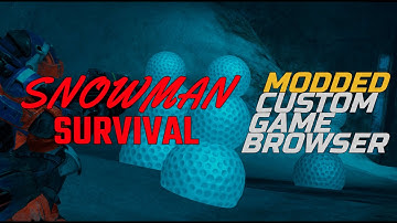 Snowmen Attack! - Halo Modded Custom Game Browser Funny Moments [MCC]