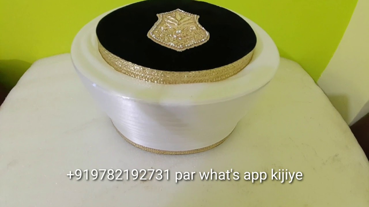 Black white peer saqib Shami cap with 