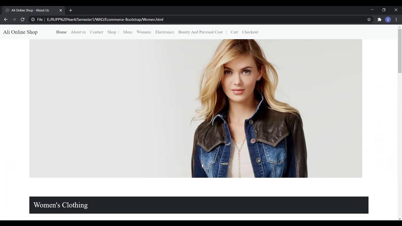 Presentation - Ecommerce Website - using HTML &CSS , Bootstrap ...