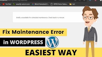 How to fix Maintenance error in WordPress | Fix Errors