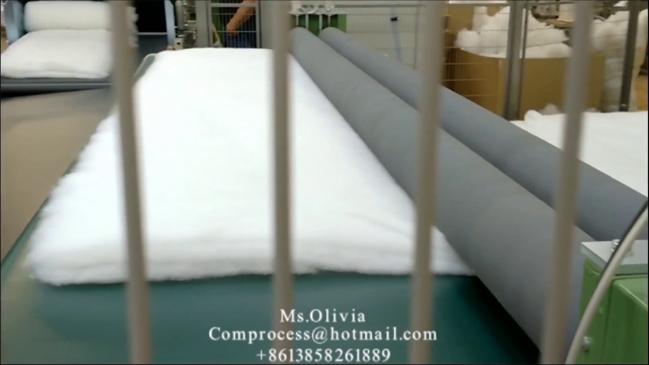 Pillow roll stuffing machine YouTube