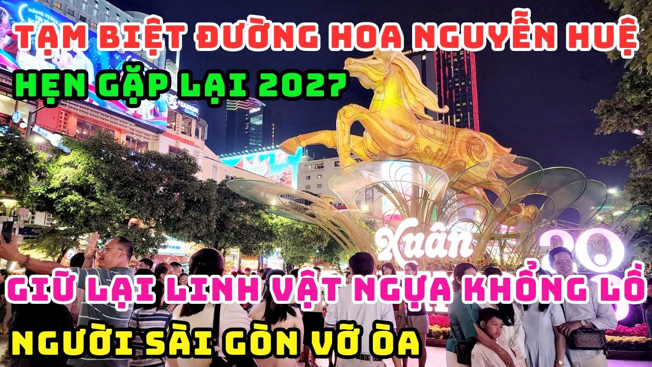TRỰC TIẾP! ĐÊM MÙNG 6 TẾT BẾ MẠC ĐƯỜNG HOA NGUYỄN HUỆ 2026, VỨT BỎ 100.000 CHẬU HOA TƯƠI QUÁ BUỒN