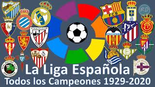 Todos Campeones de la Liga Española 1929 - 2020. Posiciones todos los (animado) - YouTube