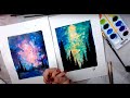 Free Watercolour Panting - "Night Sky - Watercolour Duo"