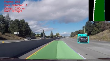 Vehicle & Lane Detection using OpenCV/YOLOv2 - Video 2