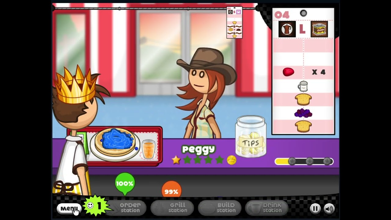 Papa's Pancakeria (Coolmath) | All gold customers & complete parade