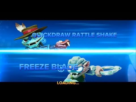 SKYLANDERS SWAP FORCE QUICK DRAW RATTLE SHAKE VS FREEZE BLADE - YouTube