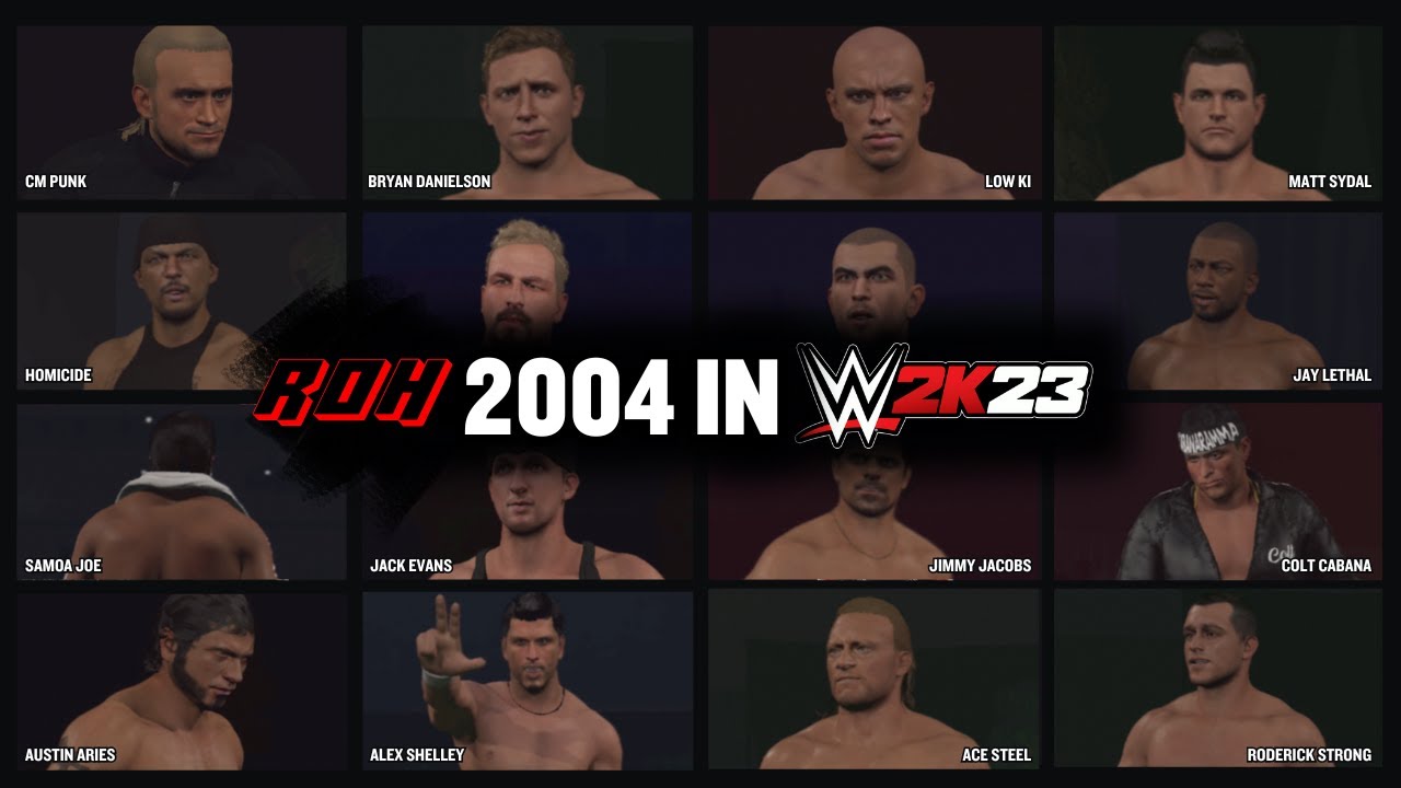 ROH 2004 in WWE 2K23 (Special Episode) | Full Roster, Entrances ...