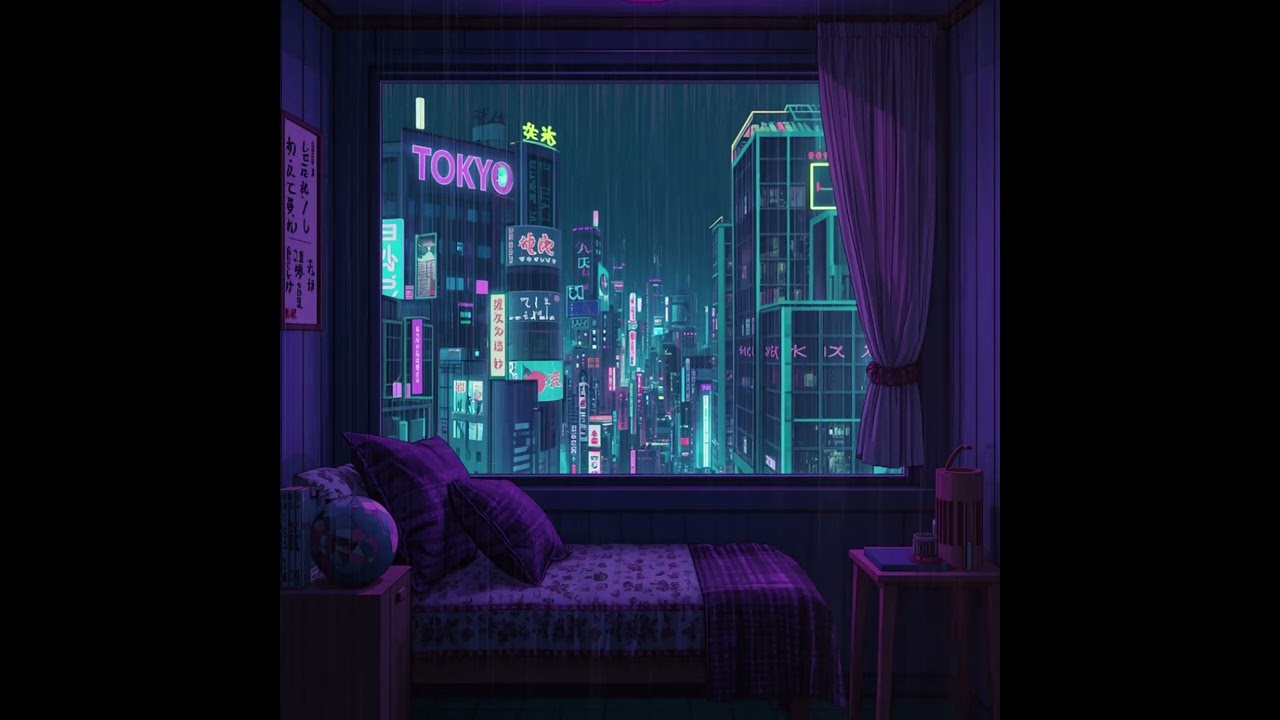 Neon City Night 🌆 Calm Lofi Beats for Late Night Study (1 Hour)