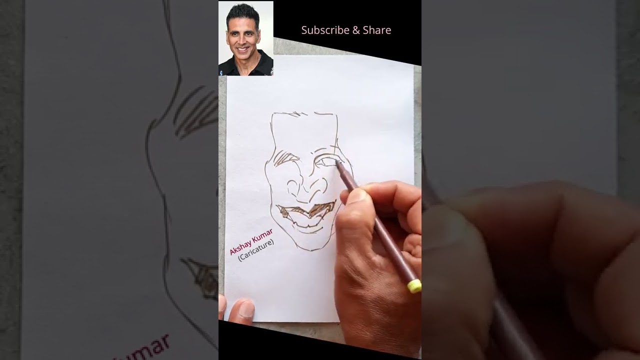 Akshay kumar😂😜Caricature😂😜Cartoon Making/Face creator chacha 