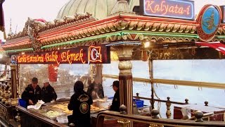 Istanbul street food culture : Historical Fish Bread in Eminönü