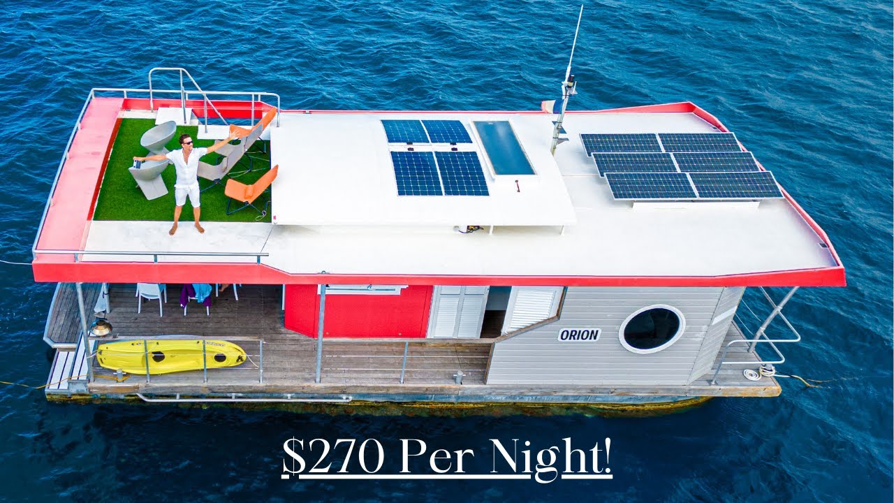 INSIDE Self-Contained Floating Hotel Airbnb + FULL Tour