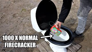 Exploding Workshops Toilet Seat With Giant Firecracker