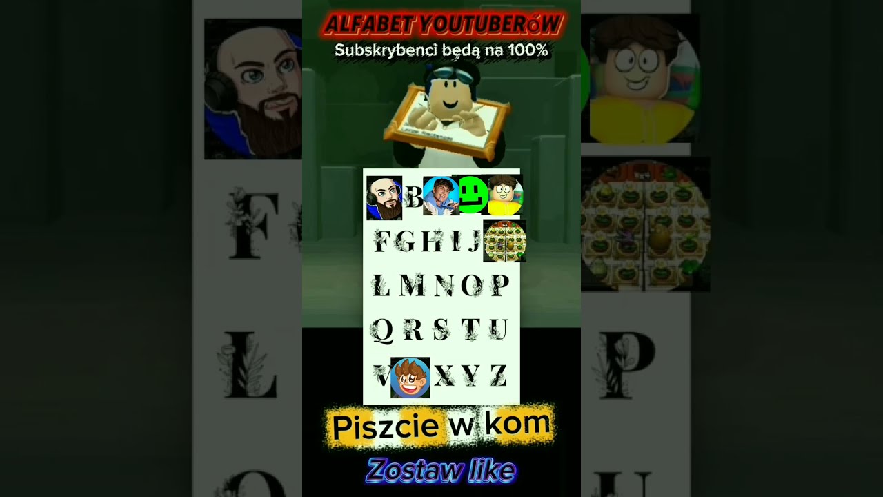 Alfabet Youtuber W Part 4 Zostaw Suba