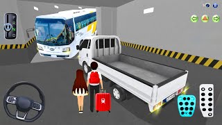 Pickup Truck vs Express Bus STUCK in Parking Garage 😱🚍 | 3D Driving Class 2026 Car Game Gameplay screenshot 1