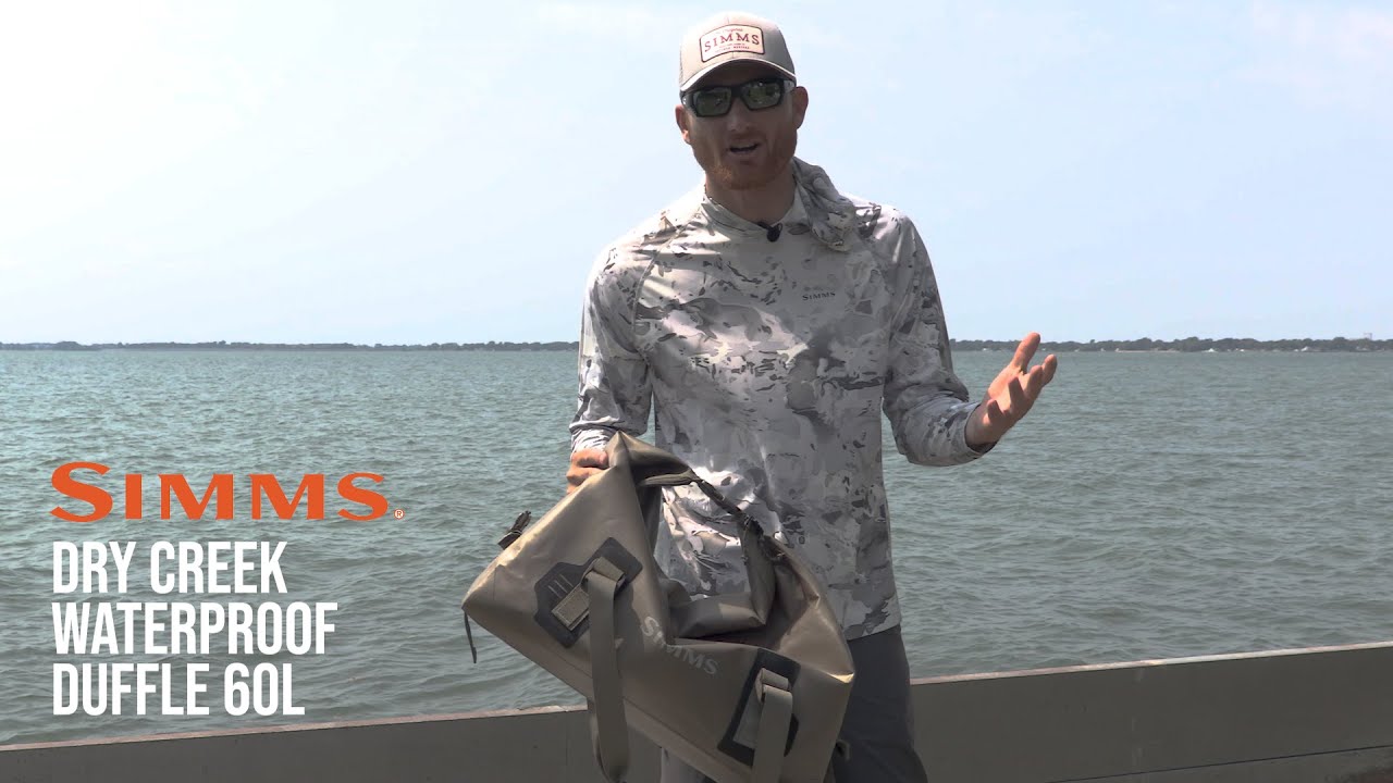 Simms Dry Creek Waterproof Duffle Bag 60L - Fishing Bag Review - YouTube