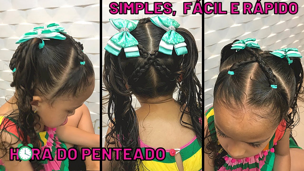 Fotos: Aprenda passo a passo a fazer um penteado infantil em