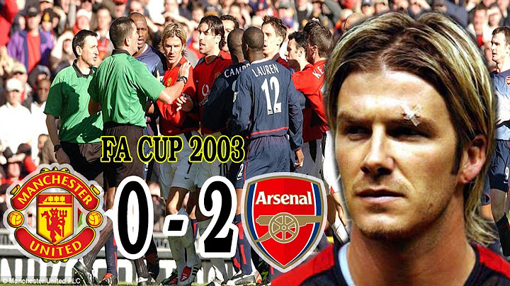 Manchester United v Arsenal 0 - 2 FA cup 2003 / Beckham injured eyebrow