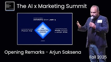 AI x Marketing Summit herfst 2025 — Openingswoord door Arjun Saksena | The AI ​​Marketing Diamond