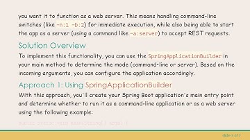 Can Spring Boot Be Used as Both a Command-Line App and a Server?