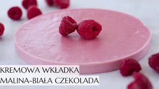 Kremowa wkładka malina-biała czekolada do tortu