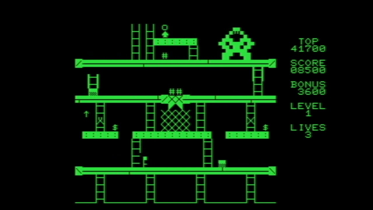 video PETSCII Kong